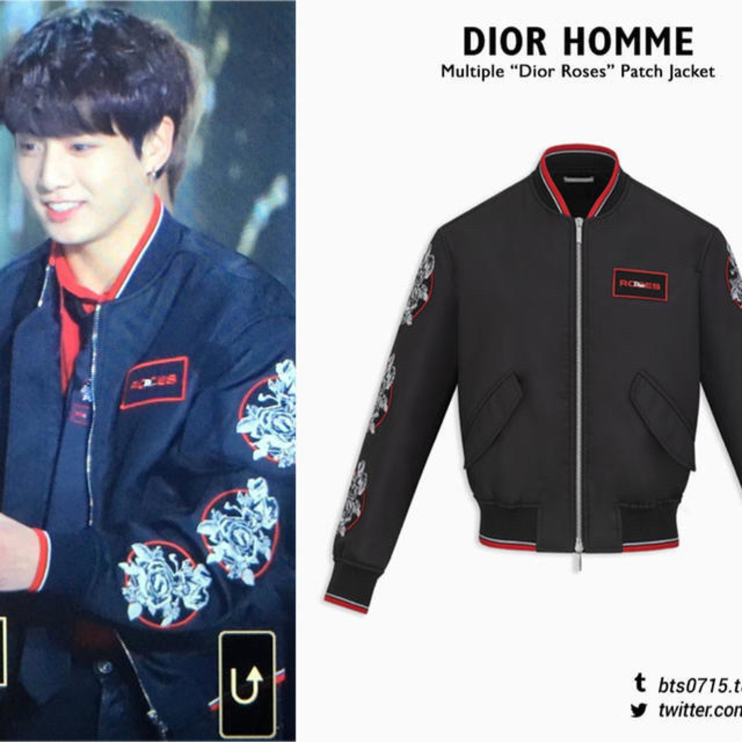 【BTSグク着用】Dior Homme 18ss 薔薇ブルゾン