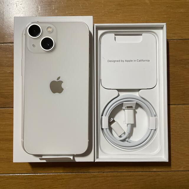 最終値下げiPhone 13 mini スターライト 128 GB SIMフリー-