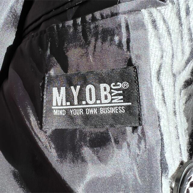 【送料無料・美品】MYOB jacket 白黒ワークジャケット