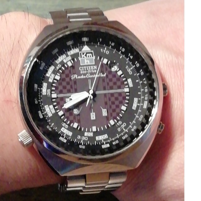 CITIZEN(シチズン)のJ32　シチズン・オルタナ　ラリーカスタム　電波・ソーラー時計　デイト　計算尺 メンズの時計(腕時計(アナログ))の商品写真