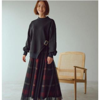 バーバリーブルーレーベル(BURBERRY BLUE LABEL)のブルーレーベル クレストブリッジ EZUMi 5WAYチュール マキシ スカート(ロングスカート)