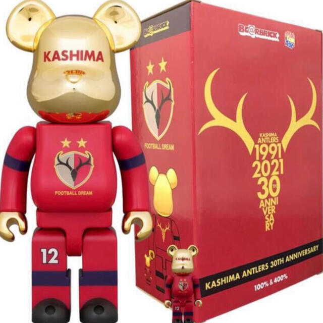 BE@RBRICK KASHIMA ANTLERS 30th 100%400% BE@RBRICK KASHIMA ANTLERS 30th 100%400%
