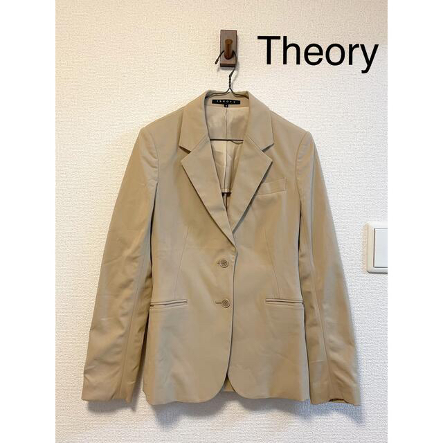 theory(セオリー)のセオリー　ジャケット　コットン　綿　春夏　ベージュ　サイズ4  L XL レディースのジャケット/アウター(テーラードジャケット)の商品写真