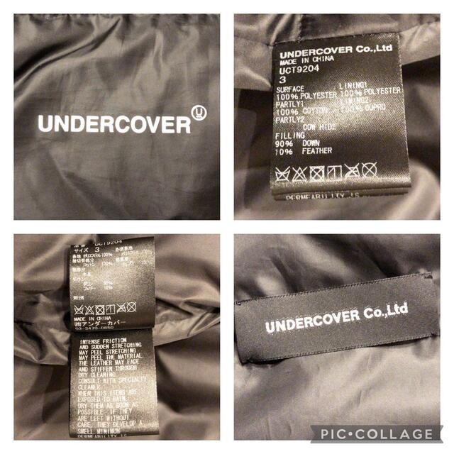 UNDERCOVER - 本物 アンダーカバー 袖レザー ダウン パーカー UNDERCOVER - 本物 アンダーカバー 袖レザー ダウン パーカー