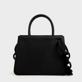 チャールズアンドキース(Charles and Keith)の CHARLES&KEITH 2WAYチェーンハンドバッグ ブラック(ハンドバッグ)