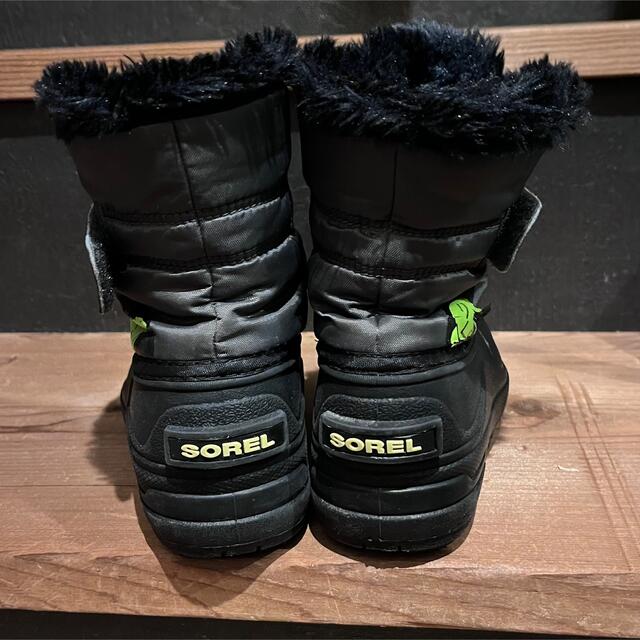 SOREL(ソレル)のソレル SOREL スノーブーツ キッズ 16㎝ ブラック×ライム　used スポーツ/アウトドアのスキー(ブーツ)の商品写真