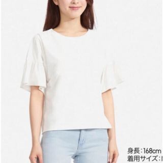 ユニクロ(UNIQLO)のフリルブラウスT(シャツ/ブラウス(半袖/袖なし))