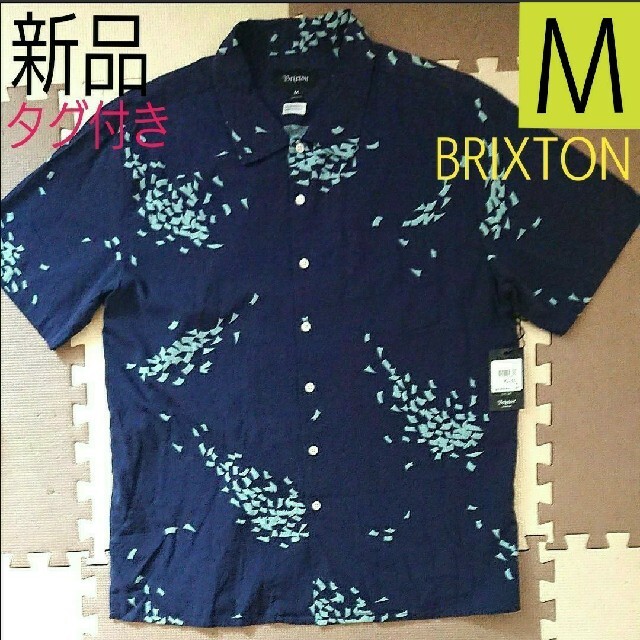 【新品】ブリクストン BR119SP SHIRTS 半袖シャツ M (紺)