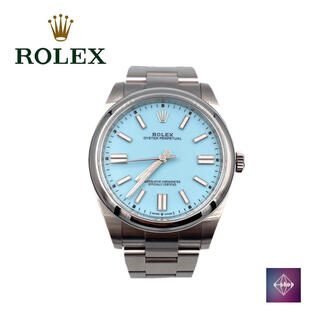 ロレックス(ROLEX)のロレックス オイスターパーペチュアル 41 124300 ターコイズブルー ③(腕時計(アナログ))