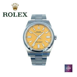 ロレックス(ROLEX)のロレックス オイスターパーペチュアル 41mm 124300 イエロー ①(腕時計(アナログ))