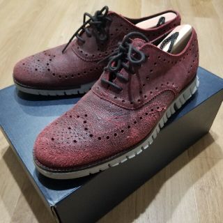 コールハーン(Cole Haan)の美品 コールハーン オックスフォード ゼログランド 9.5インチ 27.5cm(ドレス/ビジネス)