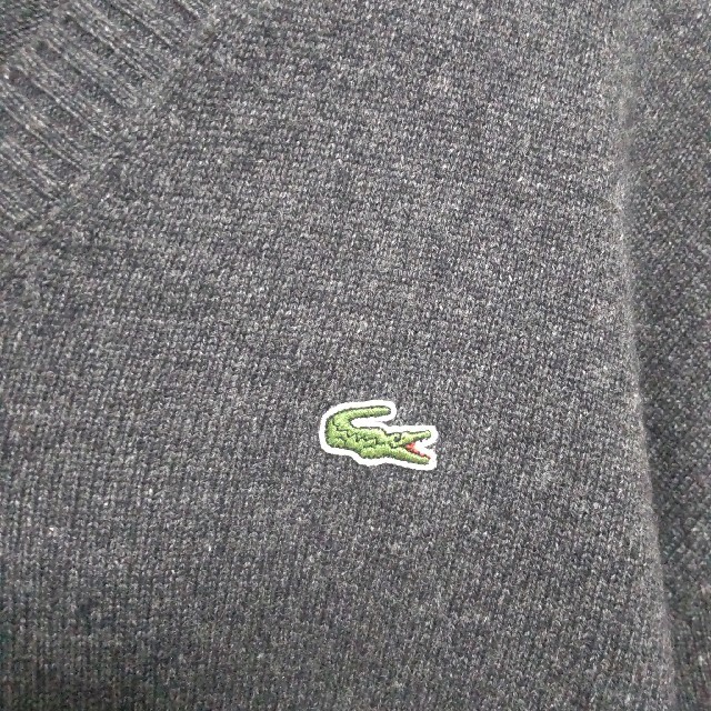 LACOSTE(ラコステ)のLACOSTE　ラコステ　Vネック　ニット　セーター　ラムウール　シルク混合 メンズのトップス(ニット/セーター)の商品写真