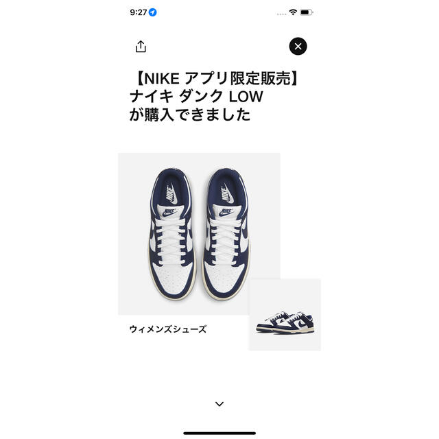 靴/シューズNike WMNS Dunk Low "Vintage Navy"