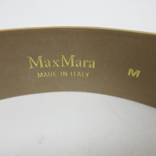 Max Mara(マックスマーラ)のマックスマーラ MAX MARA ベルト レザー 型押し ベージュ M レディースのファッション小物(ベルト)の商品写真