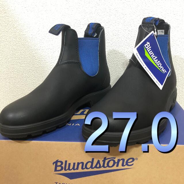 Blundstone(ブランドストーン)のUK8 【新品未使用】ブランドストーン　ブラック&ブルー　サイドゴアブーツ メンズの靴/シューズ(ブーツ)の商品写真