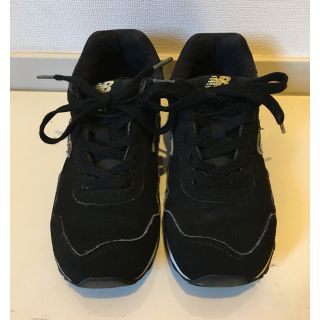 ニューバランス(New Balance)の中古キッズ　ニューバランス　ブラックゴールド　サイズ20(スニーカー)