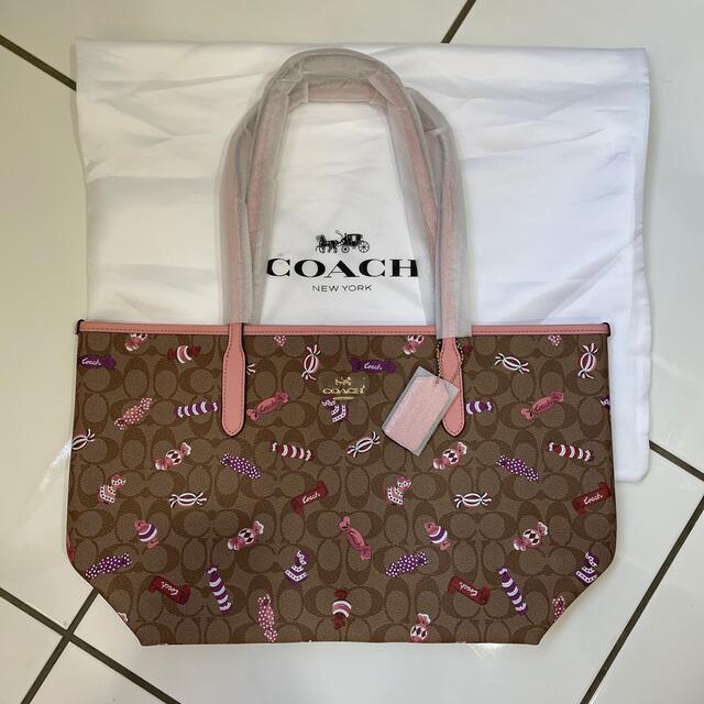 15cmハンドルコーチ  COACH  トートバッグ　キャンディ