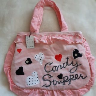 キャンディーストリッパー(Candy Stripper)のCandy Stripper　キャンスパ　トートバッグ　ピンク　ハート　みずたま(トートバッグ)