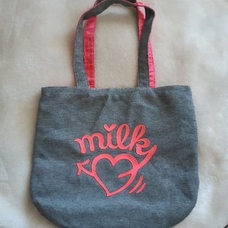 ミルク(MILK)のMILK　ミルク　ネオンピンク　グレー　ショルダーバッグ　トートバッグ(ショルダーバッグ)