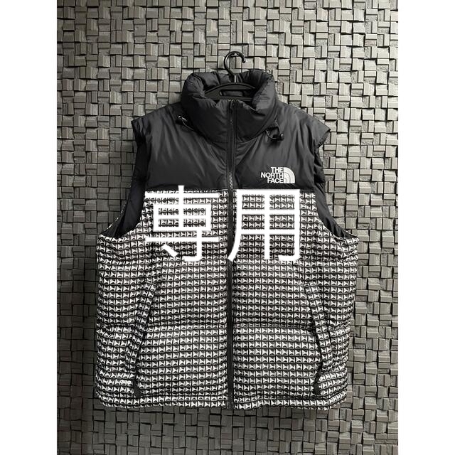 Supreme Studded Nuptse Vest Black Large - ダウンベスト