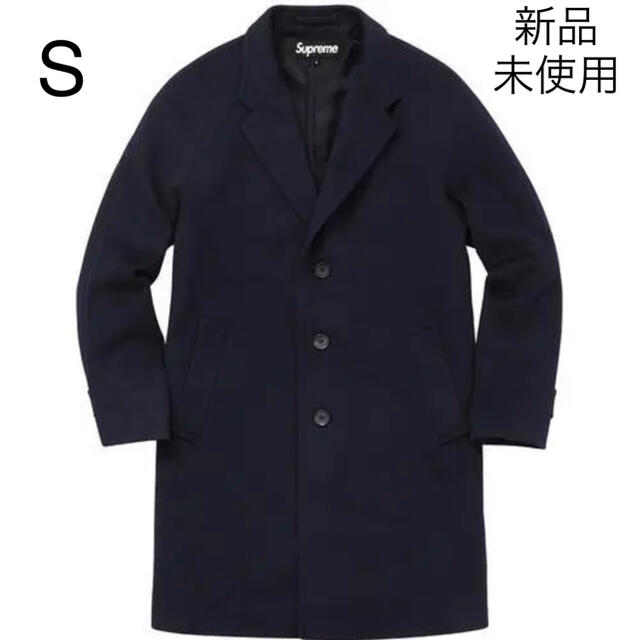 ジャケット/アウターSupreme Wool Overcoat  Loro Piana Navy S