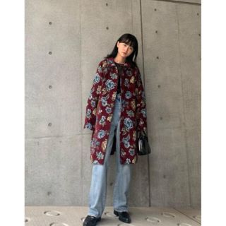 マウジー(moussy)のFLOWER BALCOLLAR コート moussy(ロングコート)