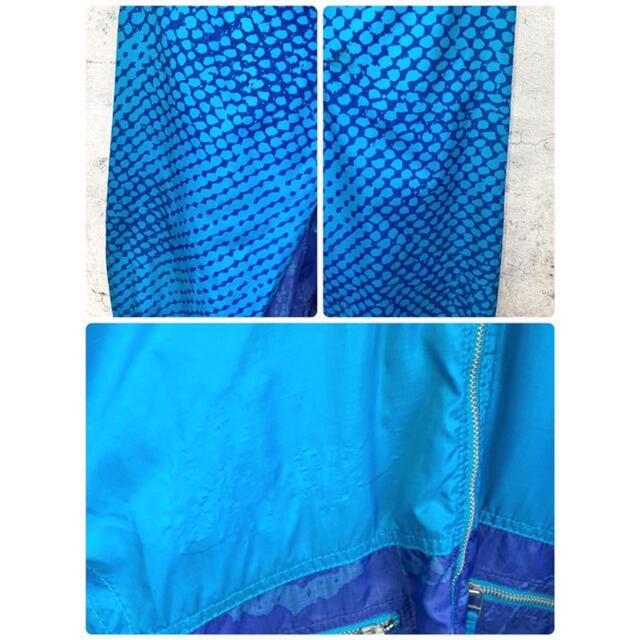 NIKE(ナイキ)の希少 90s ナイキ ナイロンジャケット 刺繍ロゴ ビッグシルエット 青 メンズのジャケット/アウター(ナイロンジャケット)の商品写真