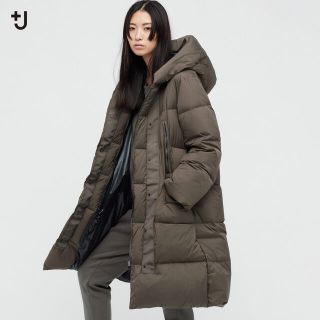 ユニクロ(UNIQLO)の今季新品タグ付★ユニクロUNIQLO「+J 」ダウンロングコート★ブラウンXL(ダウンコート)