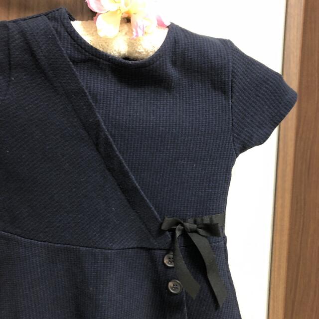 ZARA(ザラ)のZARAキッズ　ワンピース　ネイビー キッズ/ベビー/マタニティのキッズ服女の子用(90cm~)(ワンピース)の商品写真