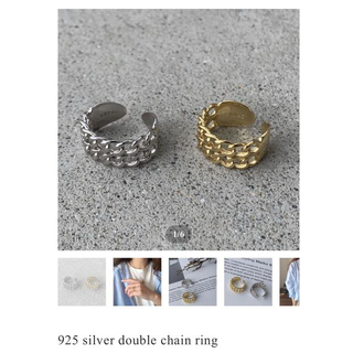 FASHIRU 925 silver double chain ring(リング(指輪))
