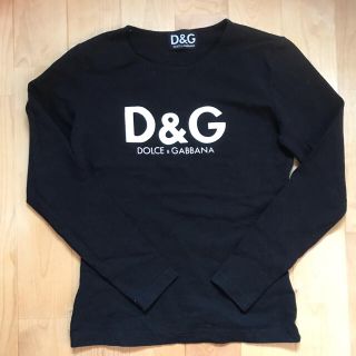 ディー&ジー ドルガバ ドルチェ&ガッバーナ D&G シャツ 長袖 ロゴ 紺 M