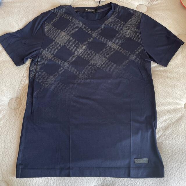 新品　ブルーグリッター　クレストブリッジ　チェックプリント　Tシャツ M