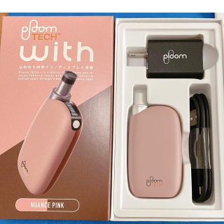 プルームテック(PloomTECH)のプルームテックプラスウィズ　Ploom TECH + with ニュアンスピンク(タバコグッズ)