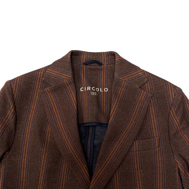 BARNEYS NEW YORK(バーニーズニューヨーク)の新品【CIRCOLO 1901 チルコロ ブラウン系 ストレッチ ジャケット】 メンズのジャケット/アウター(テーラードジャケット)の商品写真