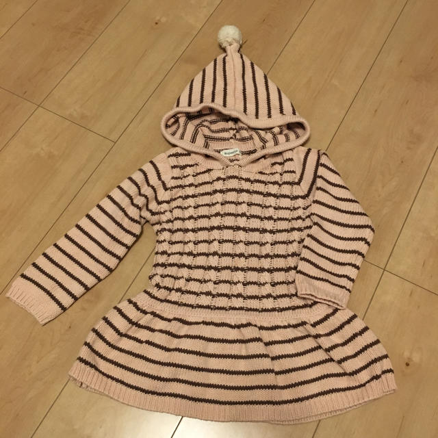 Biquette(ビケット)のニットワンピース  95 キッズ/ベビー/マタニティのキッズ服女の子用(90cm~)(ワンピース)の商品写真