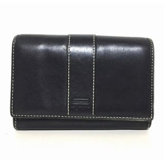 コーチ(COACH)のCOACH(コーチ) 2つ折り財布 - 黒 レザー(財布)