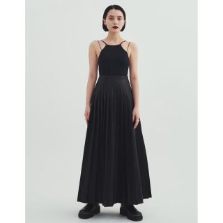 アメリヴィンテージ(Ameri VINTAGE)のSR SENS SKIRT プリーツスカート　シアー　sheer レザースカート(ロングスカート)