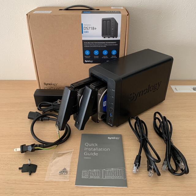 Synology DS718+ RAM6GB HDD4TB*2台スマホ家電カメラ