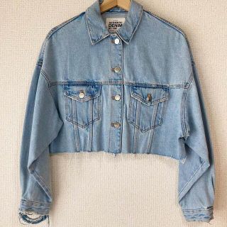 ザラ(ZARA)のttt様専用  ZARA クロップド デニムジャケット ダメージ加工(Gジャン/デニムジャケット)