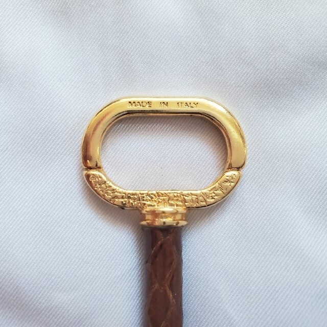 イタリア製 鍵型キーホルダー キーリング ゴールド 鍵 レディースのファッション小物(キーホルダー)の商品写真