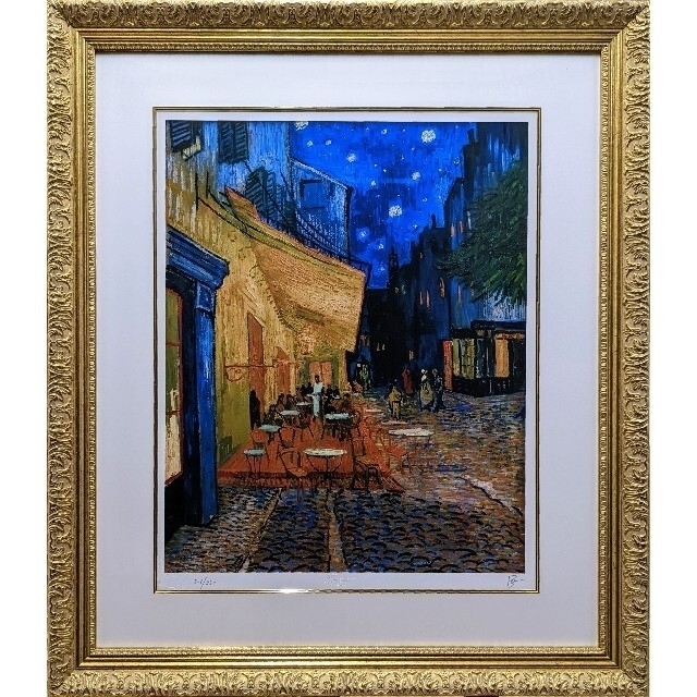 80%OFF!】 イタリア輸入 イタリア製 夜景の絵 夜景の絵ゴールド淵 aob