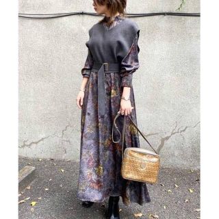 アメリヴィンテージ(Ameri VINTAGE)のameri NATHALIE VEST SET DRESS(ロングワンピース/マキシワンピース)