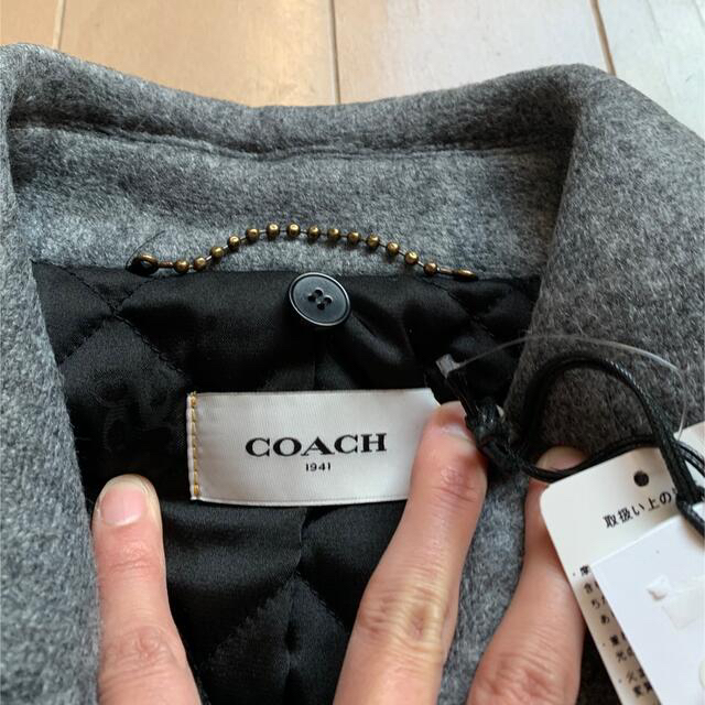 COACH(コーチ)の【coachコーチ】新品未使用　ボアウールコート　グレー レディースのジャケット/アウター(その他)の商品写真