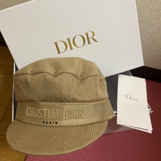 クリスチャンディオール(Christian Dior)のDIOR コットンベースボールキャップ ベージュ(キャスケット)