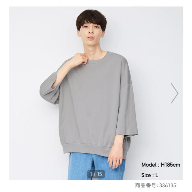 GU(ジーユー)のワイドフィットT(7部丈) メンズのトップス(Tシャツ/カットソー(七分/長袖))の商品写真