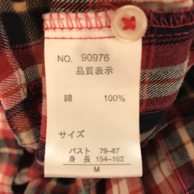 しまむら(シマムラ)の赤チェック　シャツ レディースのトップス(シャツ/ブラウス(長袖/七分))の商品写真