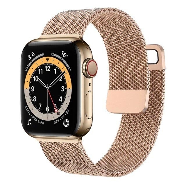 Apple Watch バンド ミラネーゼループ シャンパン 42/44mm メンズの時計(金属ベルト)の商品写真