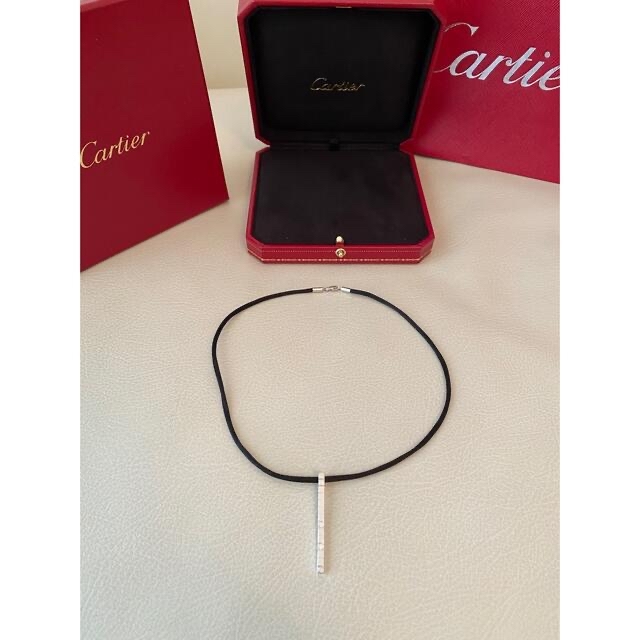 ファッションの カルティエCartier - Cartier ラニエール 3ダイヤ　WG ネックレス/チョーカー　 ネックレス