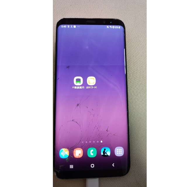 Galaxy(ギャラクシー)のギャラクシーS8+ Galaxys8+　画面割れ　スマホ スマホ/家電/カメラのスマートフォン/携帯電話(スマートフォン本体)の商品写真