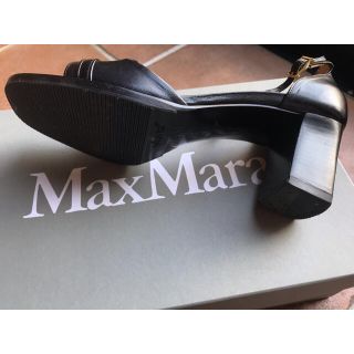 MAX MARA マックスマーラ パンプス スエード エナメル切替 ヒール ブラック系 36